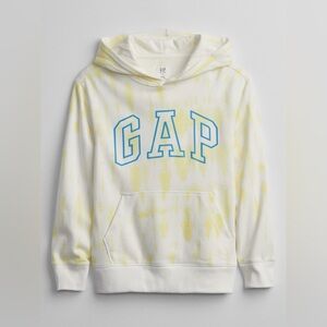 GAP Kids White and Yellow Hoodie